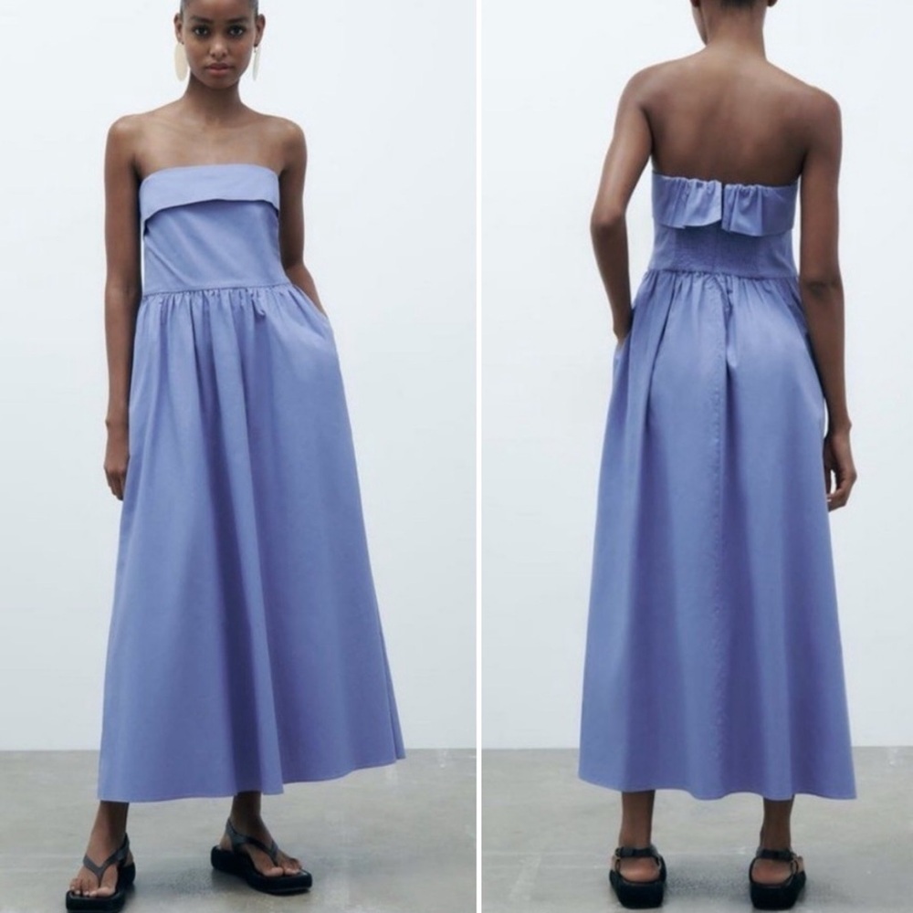 Zara Blue Maxi Dress Size XS
